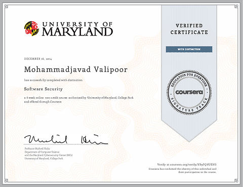 Coursera Software Security - University of Maryland